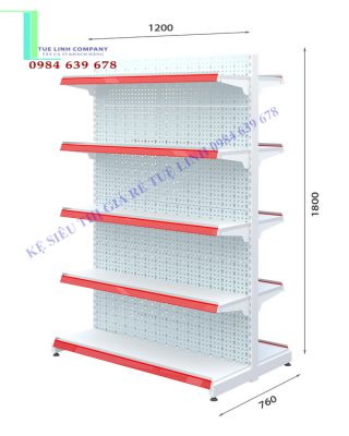 kệ siêu đôi tôn đục lỗ cao 1.8m x dài 1.2m