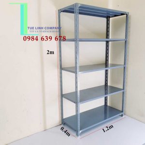 Kệ sắt V lỗ cao 2m x dài 1.2m x rộng 0.4m x 5 tầng
