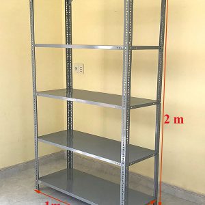 kệ sắt v lỗ cao 2m x rộng 0.6m x dài 1m