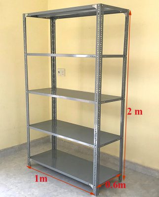 kệ sắt v lỗ cao 2m x rộng 0.6m x dài 1m