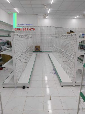Mẫu kệ siêu thị tôn đục lỗ móc bi